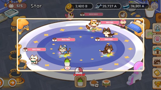 Quan sát những chú mèo tự động thu thập tài nguyên