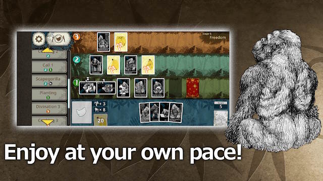 Bạn xây dựng và duy trì một bầy khỉ đột trong khu rừng trong game Goritaire