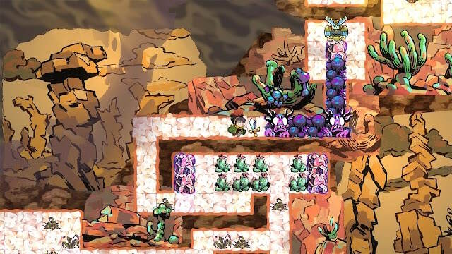 Thế giới trong game Arranger là một hệ thống lưới liên kết trải dài khắp thế giới