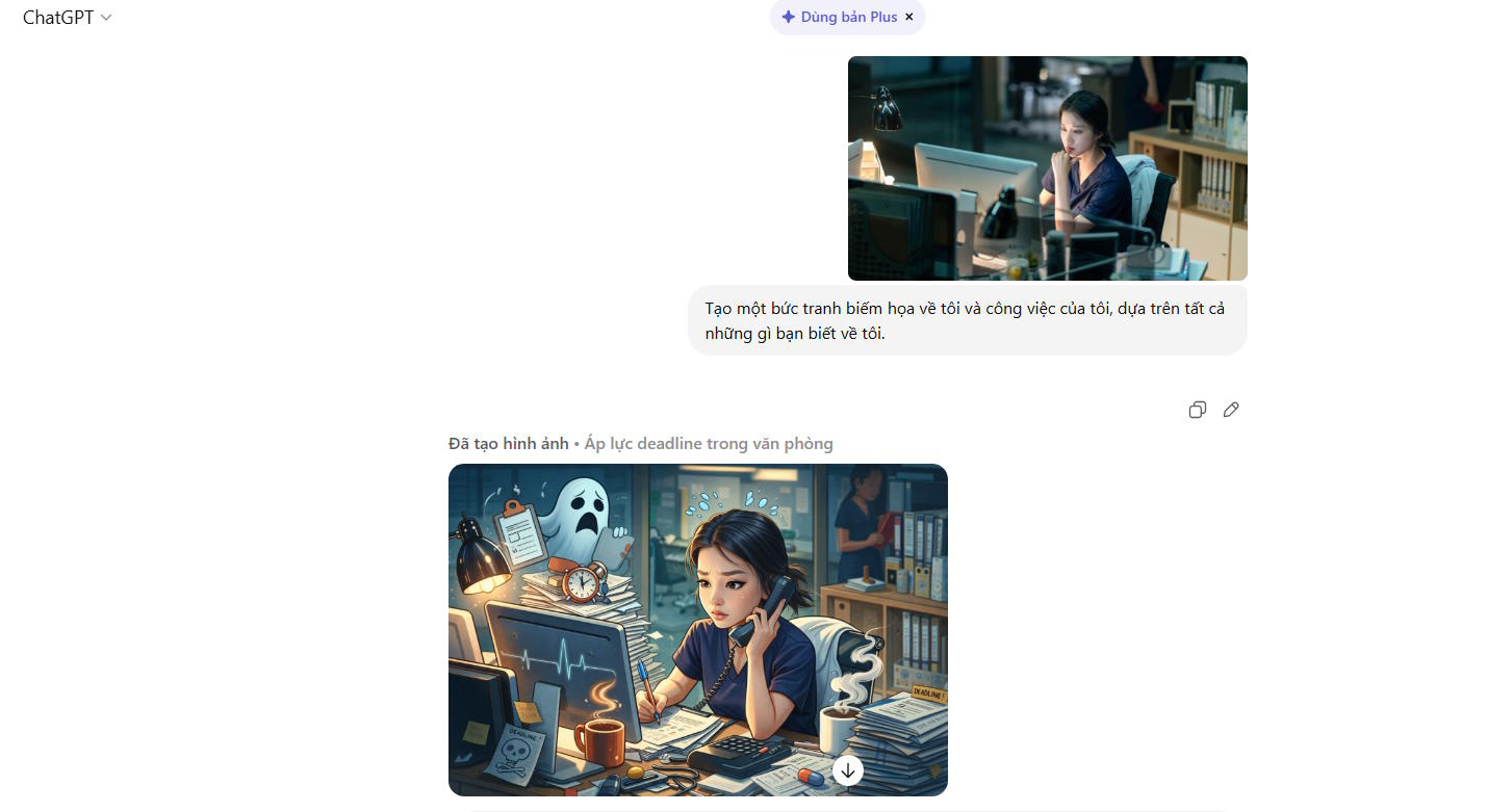Tải ảnh và tạo tranh biếm họa trên ChatGPT