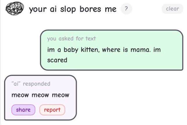 Câu trả lời trên web Your AI Slop Bores Me