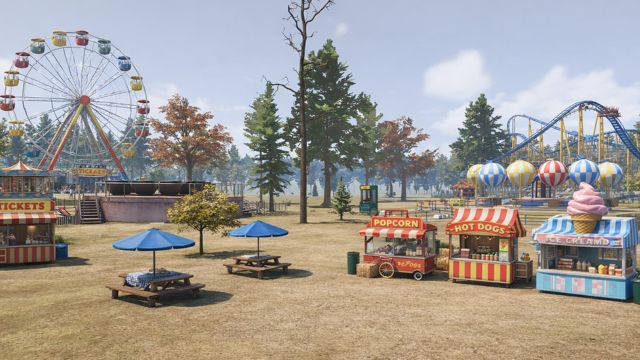 Xây dựng các hạng mục trò chơi, quầy đồ ăn, đồ uống...