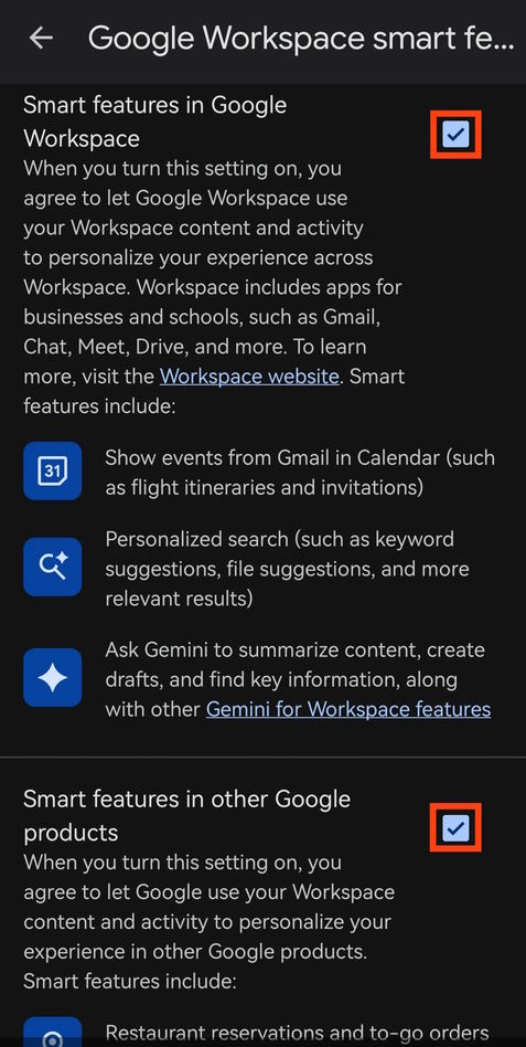 Gemini Google Workspace
