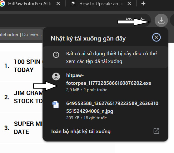 Mở file cài FotorPea