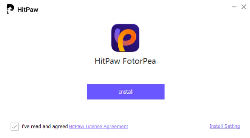 Cài đặt HitPaw FotorPea