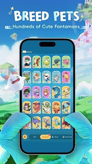 Thu thập hàng trăm quái thú Fantamon dễ thương