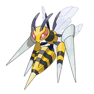 Artwork of Mega Beedrill from Pokémon GO