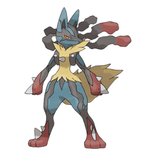 Artwork of Mega Lucario from Pokémon GO