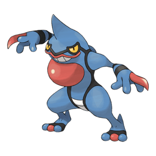 Artwork of Shadow Toxicroak from Pokémon GO