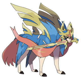 Artwork of Crowned Sword Zacian from Pokémon GO