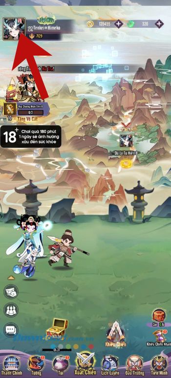 Ấn vào biểu tượng ảnh Avatar