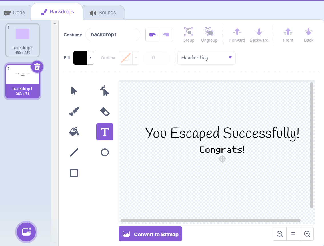 Code Scratch cho game mê cung