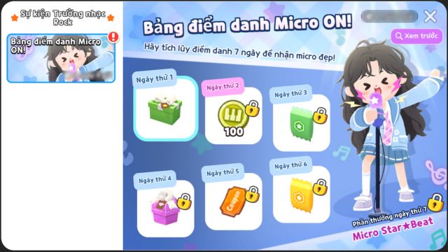 Bảng điểm danh Micro ON