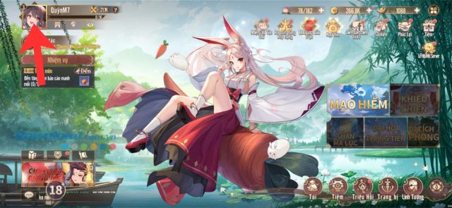 Ấn vào biểu tượng ảnh Avatar