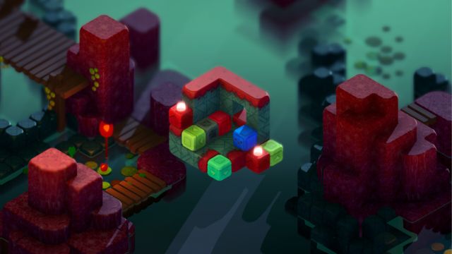 Di chuyển các khối lập phương và kiểm soát trọng lực