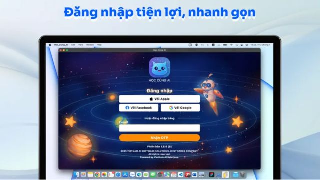 Hỗ trợ đăng nhập tài khoản tiện lợi, nhanh gọn