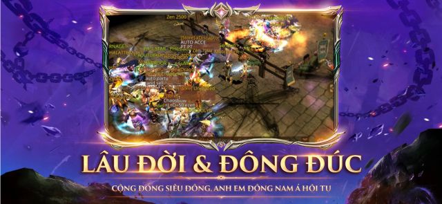 Cộng đồng đông đảo, hỗ trợ lập bang hội và tương tác người chơi