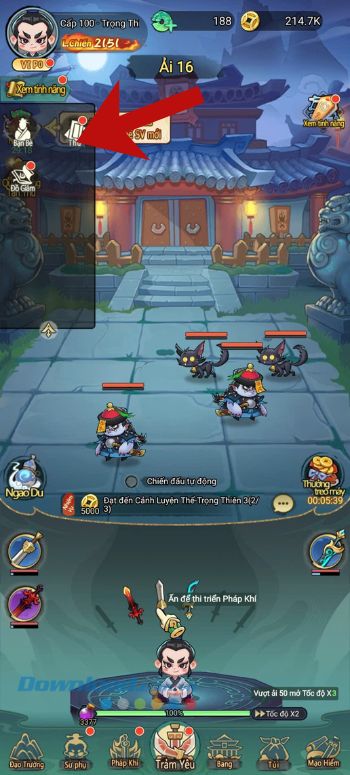 Chạm vào mục Thư