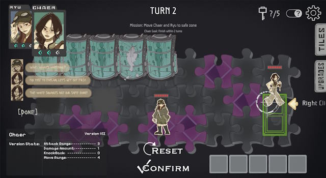 Mỗi trận chiến diễn ra trên hệ thống lưới ô vuông rõ ràng