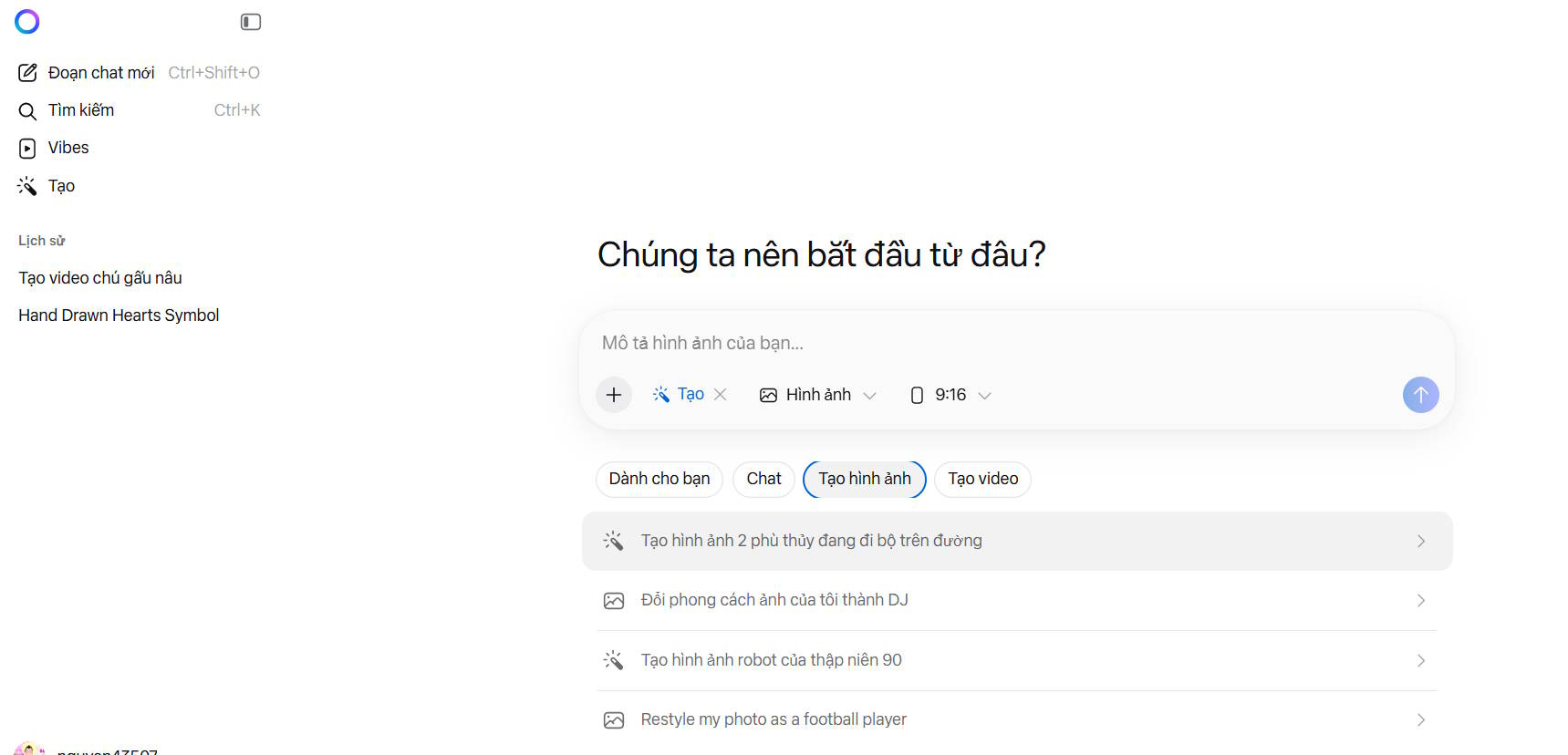 Viết câu lệnh tạo ảnh bằng Meta AI