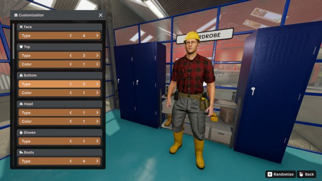 Tùy chỉnh nhân vật bằng trang phục, đồ bảo hộ cũng như nhà máy, phương tiện