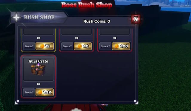 Đổi Aura Crate trong Boss Rush Shop