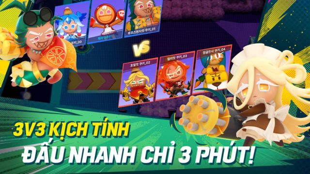3v3 kịch tính, đấu nhanh chỉnh trong vòng 3 phút