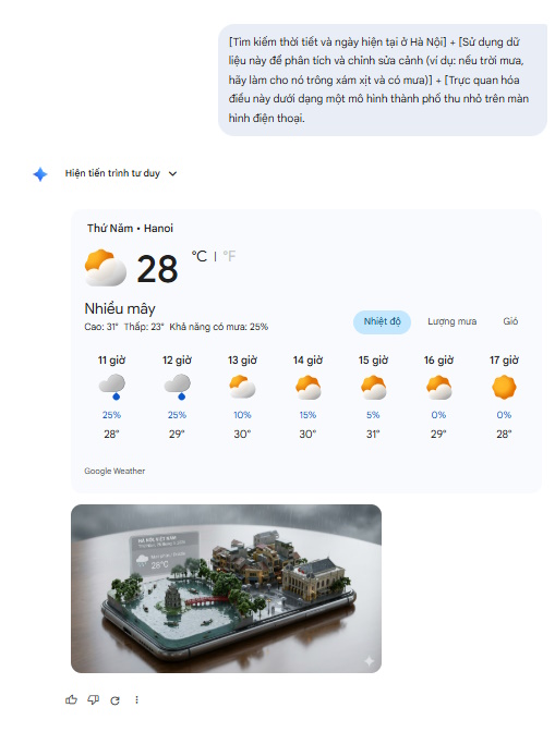 Tạo ảnh thời tiết bằng Nano Banana
