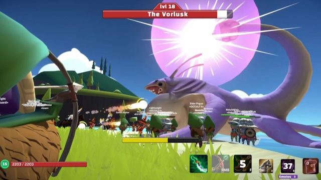 Chiến đấu với quái vật và đối đầu với các boss khổng lồ