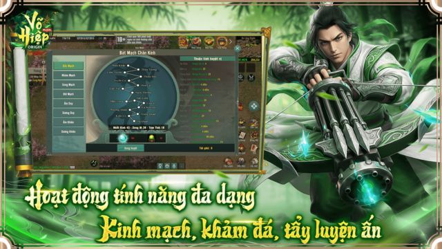 Hoạt động tính năng đa dạng: Kim mạc, khảm đá, tẩy luyện ấn