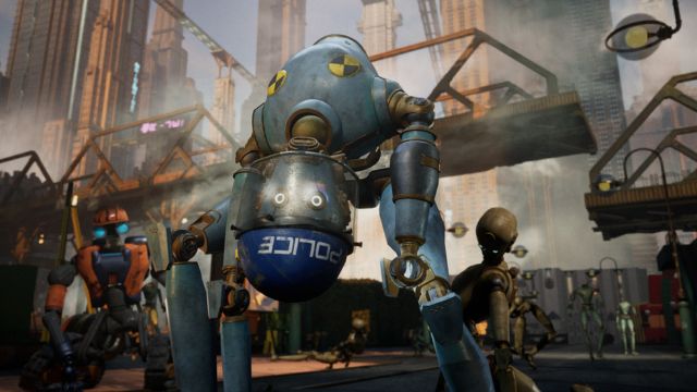 Chiến đấu chống lại robot nổi loạn và trùm cuối trong Artificial Detective game