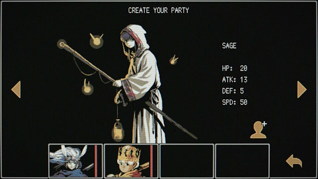 Bạn có thể tạo đội hình gồm 4 thành viên từ 12 lớp nhân vật khác nhau