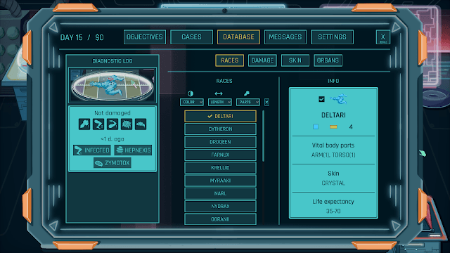 Thông qua cơ sở dữ liệu trong game, bạn sẽ nghiên cứu sinh lý của nhiều loài alien khác nhau