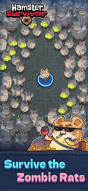 Sinh tồn trước đám chuột zombie đông đảo trong game Hamster Survivor