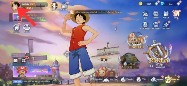 Chạm vào biểu tượng ảnh Avatar