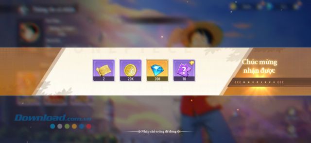 Nhấn vào vị trí bất kỳ trên màn hình để nhận phần quà