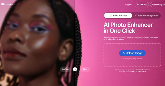 Làm nét, nâng cấp độ phân giải ảnh trên PhotoApp - AI Photo Enhance