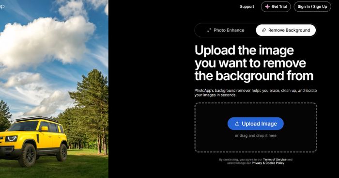 PhotoApp - AI Photo Enhance hỗ trợ xóa nền ảnh nhanh chóng