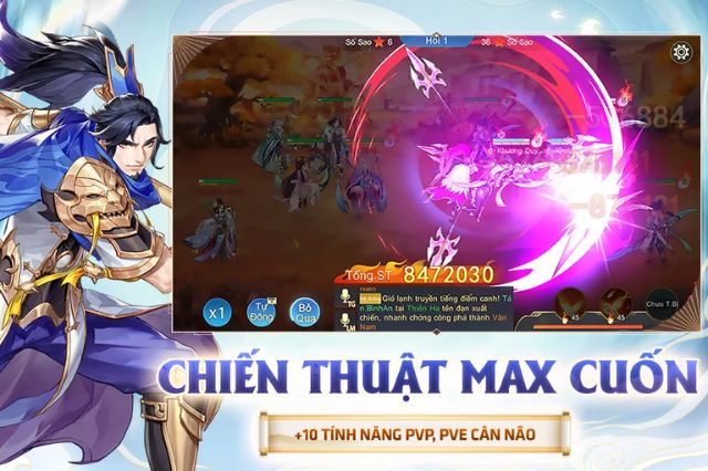 Chiến thuật max cuốn, hơn 10 tính năng PvP, PvE