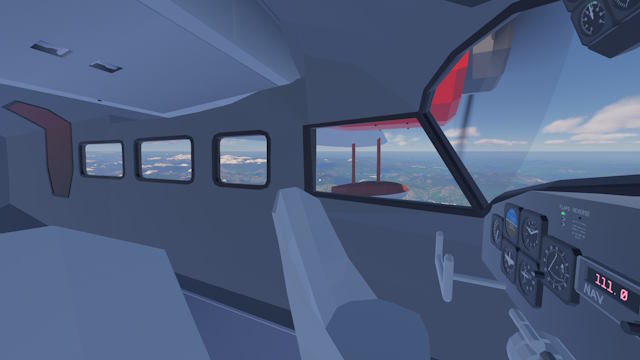 Trò chơi cho phép di chuyển bên trong máy bay