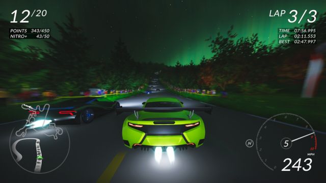 Đua xe xuyên ngày đêm và dựa trên kỹ năng, phản xạ người chơi