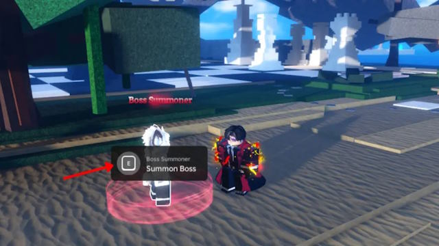 Nói chuyện với NPC Boss Summoner