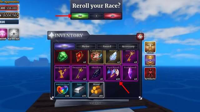 Cách roll chủng tộc trong Sailor Piece