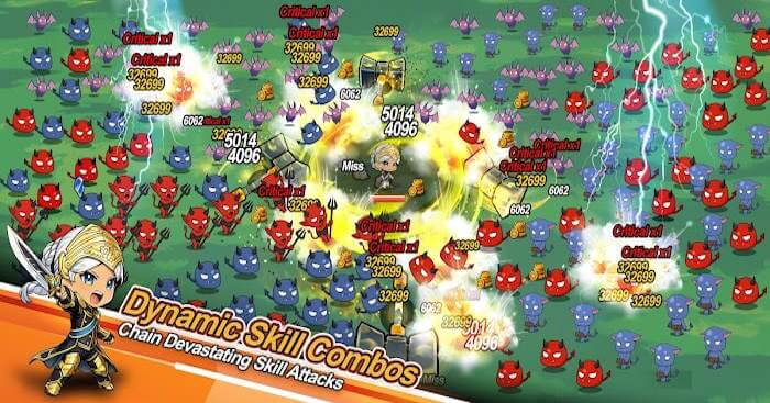 Tạo combo kỹ năng mạnh mẽ để chiến đấu với quái vật trong game TagTag Survival