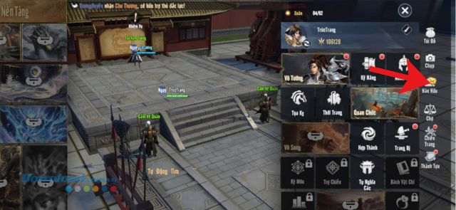 Các bạn hãy ấn vào mục Hảo hữu.