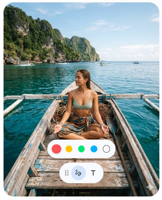 Cô gái ngồi trên thuyền gỗ
