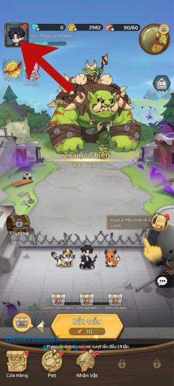 Ấn vào biểu tượng ảnh Avatar