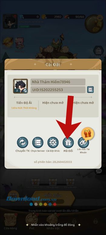 Chạm vào mục Mã Đổi