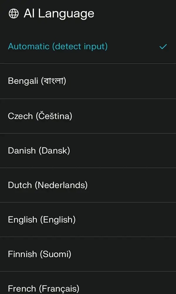 AI Perplexity trên Android