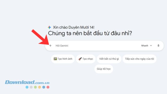 Nhấn vào biểu tượng dấu "+"